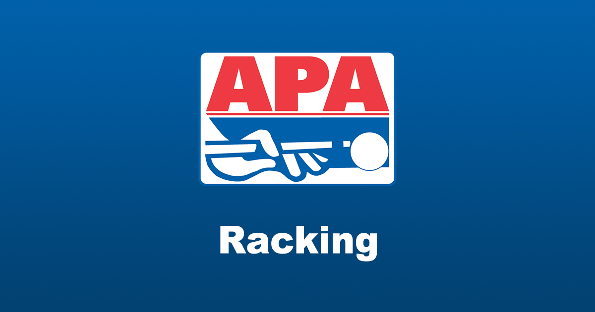 Racking Pool Rules for APA League Play